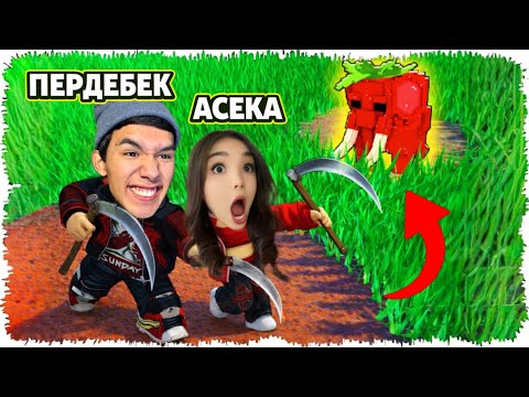 😱Асека Екеуміз Қалың Шөптің Ішінен Брейнроттарды Құтқардық! БАК ТАПТЫҚ! Cut Grass for Brainrots!