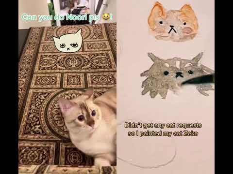 #duet with @bremo__ on TikTok Can you please do my cat Noori? #catart #catsofyoutube