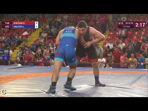 1/2 GR - 92 kg: O. AYAYDIN (TUR) v. L. VALIYEV (AZE)