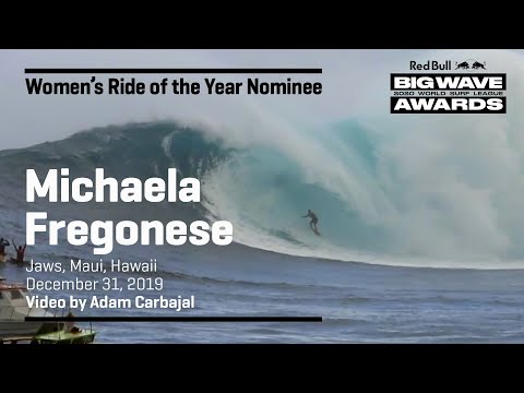 Michaela Fregonese at Jaws | WOMEN’S RIDE OF THE YEAR AWARD NOMINEES