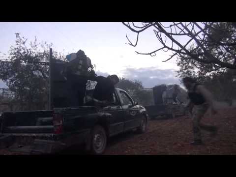 استهداف تحصينات قوات النظام في حاجز الكونسروة في ريف ادلب الغربي بواسطة الرشاشات الثقيلة من قبل لواء أحباب الله