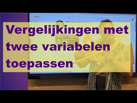 havo A 3.4 B Vergelijkingen met twee variabelen toepassen