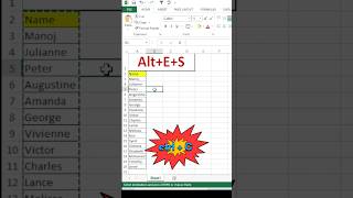 Mastering Excel Transpose Function: Alt+E+S and Ctrl+C for Copying Data | Tutorial |#excel