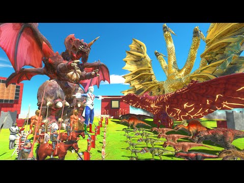 Who will win ? DESTOROYAH x ZONE FIGHTER vs GHIDORAH x RODAN  - Animal Revolt Battle Simulator