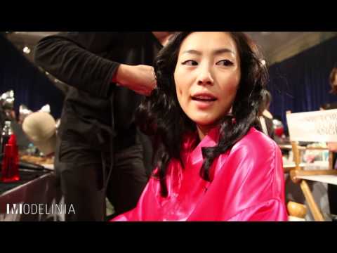 Liu Wen Backstage at the Victoria's Secret Fashion Show