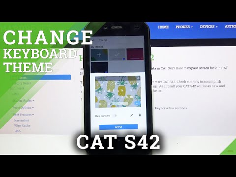 How to Change Keyboards Background with Picture in Cat S42 - Customize Keyboard