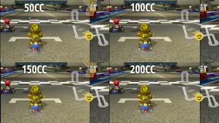 Mario Kart 8 Deluxe 50cc to 200cc Racing Comparison - Nintendo Switch