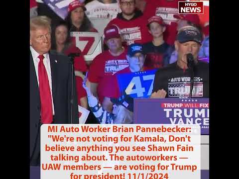 Michigan Auto Worker Brian Pannebecker: not voting for Kamala, UAW members voting for Trump