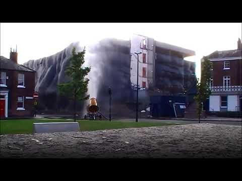 Rishworth Street Car Park Demolition, Wakefield, UK.