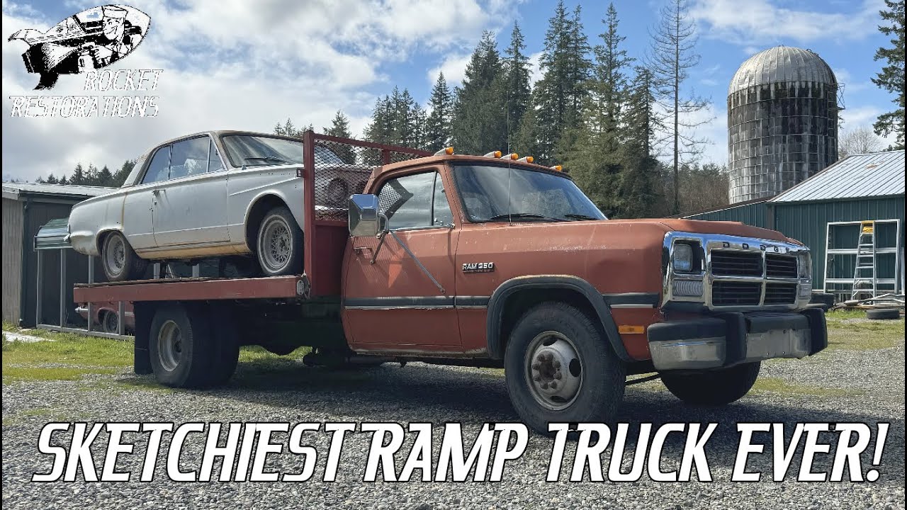 This 1992 Dodge D350 Cummins Diesel Ramp Truck Hauls ...