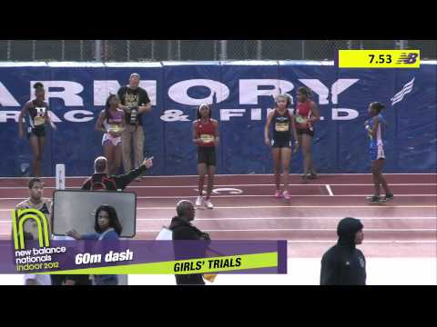 Girls 60m Heat 6 - New Balance Indoor Nationals 2012