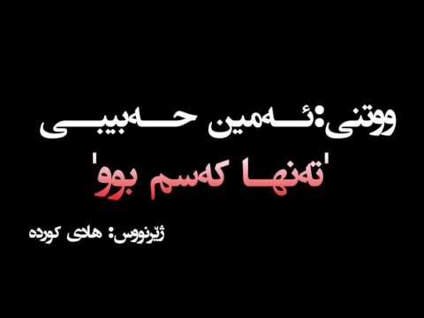 Amin Habibi tanha kasm bu-zhernus-ئەمين حبيبی تەنها کەسم بوو بە ژێرنووس کوردى