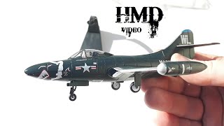 US Marines Fighter Aircraft, Grumman Panther F9F Korean War Fighter 1/72nd Scale Amercom, Diecast