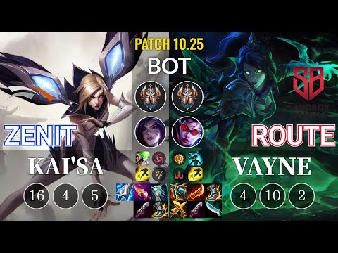 HLE Zenit Kai'Sa vs SB Route Vayne Bot - KR Patch 10.25
