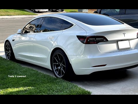 Tesla 3 Mod - Eibach Lowering Springs & Blox Wheel Spacers