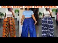 How To Make This Trendy Ankara Baggy Trouser With Elastic Waistband And Rope Ankara Jumbo Pants