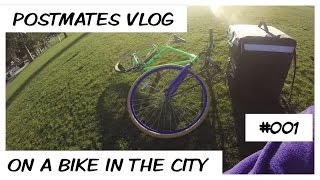 Postmates-Vlog on a bike 12:34pm-2:55pm for $56