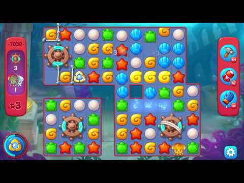 Fishdom 7030 Hard Level - 14 moves - NO BooSTERS