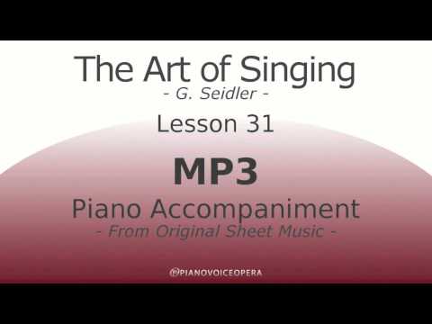 Seidler, The Art of Singing Piano Accompaniment Lesson 31