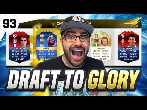 OMG 97 STRIKER CRISTIANO RONALDO PLEASE! - DRAFT TO GLORY - FIFA 16 ULTIMATE TEAM #93