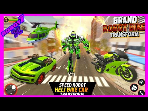 Flying Helicopter Robot Car Transform Shooting War Android gameplay