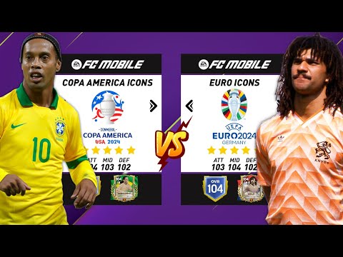 COPA AMERICA ICONS vs EURO ICONS - FC MOBILE!