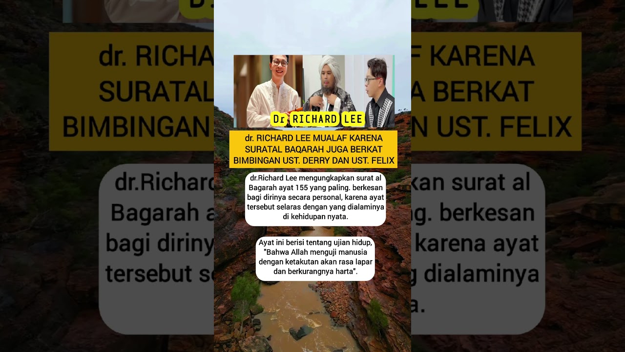 Dr Richard Lee Mualaf Karena Surat Al Baqarah !! #beritaartis #beritaartishariini #richardlee #fyp