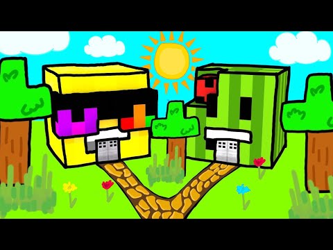 Sunny VS Melon BABY HOUSE Battle In Minecraft!