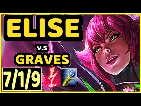 AGURIN (ELISE) vs GRAVES - 7/1/9 KDA JUNGLE CHALLENGER GAMEPLAY - EUW
