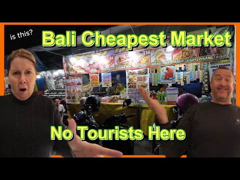 Bali Cheapest Market, Denpasar Night Market, Local prices with no tourists to be seen.