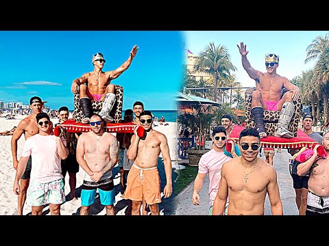 CARRYING My Best Friend Through MIAMI BEACH! *BACHELOR PARTY*