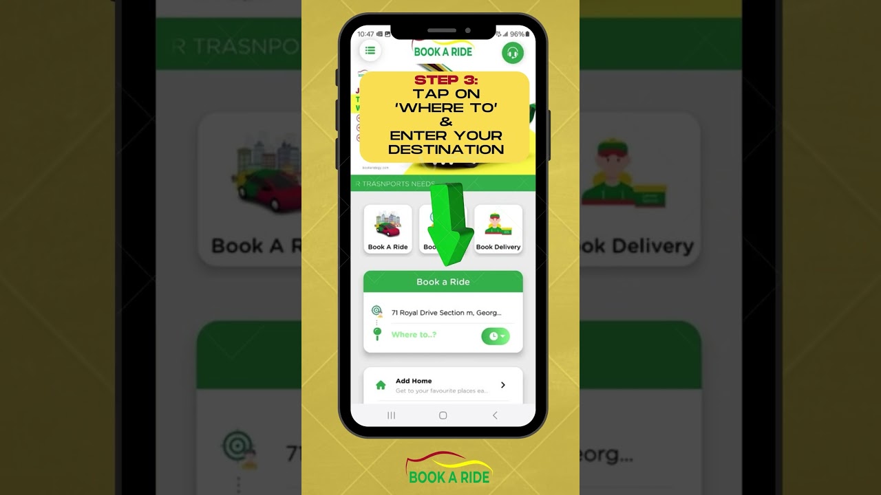 How to Book A Ride Using our App