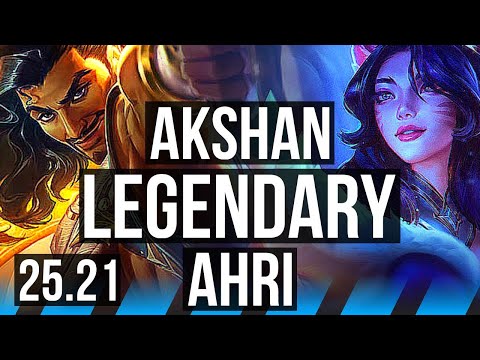 AKSHAN vs AHRI (MID) | 14/0/5, Quadra, Legendary | EUW Master | 25.21