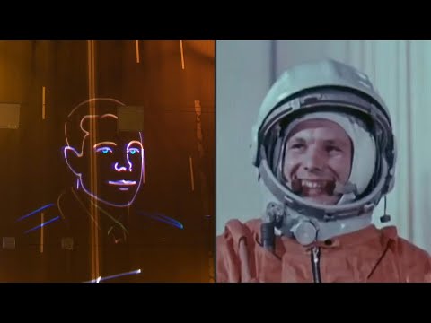 Lasershow in Sankt Petersburg erinnert an Gagarin | AFP