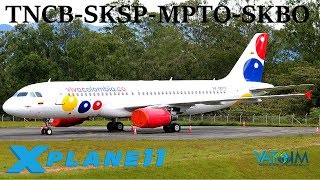 X-Plane 11 | Viva Colombia & Panama!! | TNCB-SKSP-MPTO-SKBO | FFA320 | VATSIM | World Tour Ep.3