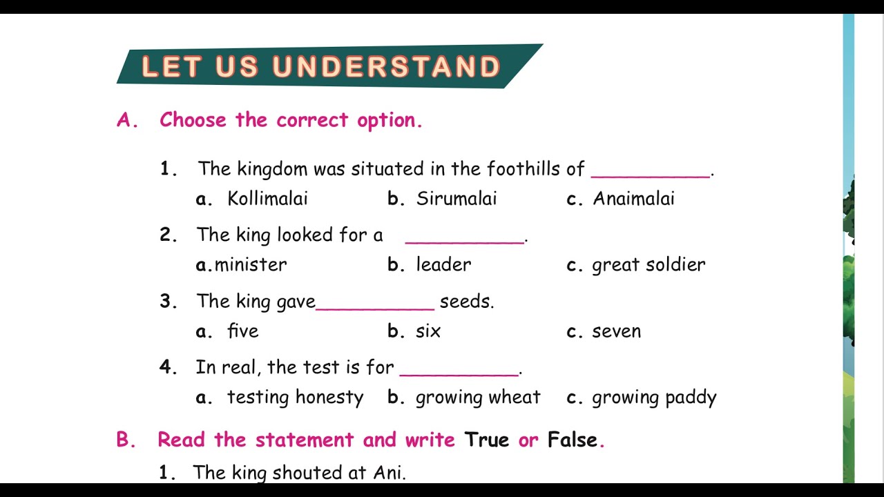 4 TH ENGLISH - TERM 3 - UNIT 1 - LET US UNDERSTAND