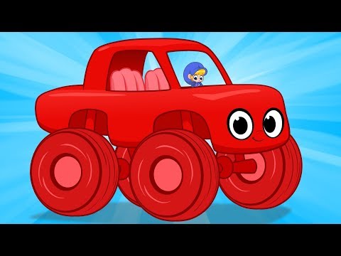 My Magic Giant Car Morphle! Monster Trucks, Cars, Police Cars and Fire Trucks all turn GIANT!!