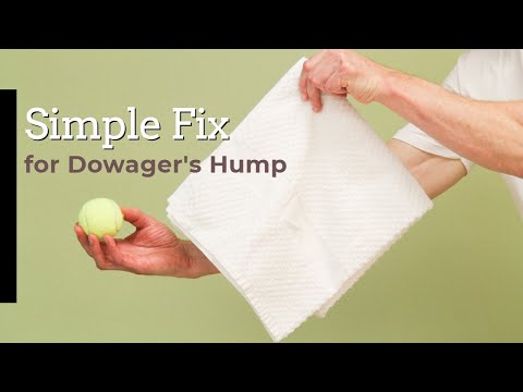 Simple Fix for Neck Hump with Towel & Tennis Ball (Dowager's Hump)