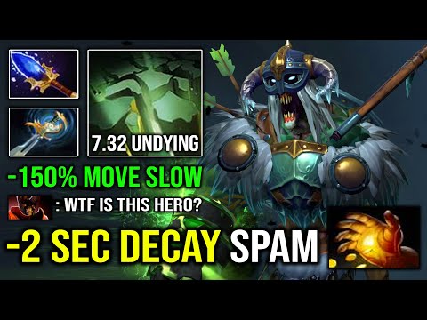 WTF 1st Item Midas Undying +150% Move Slow | NEW 7.32 OP Offlane 2 Sec CD Decay Max STR Buff Dota 2