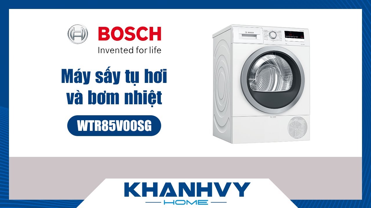 Máy sấy bơm nhiệt Bosch WTR85V00SG 8kg Series 4