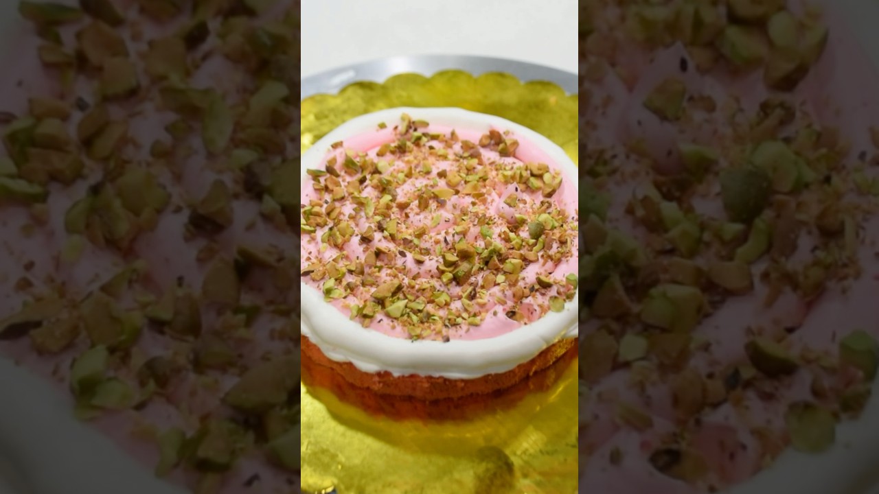 Rose milk cake with pistachio #rosemilkcake