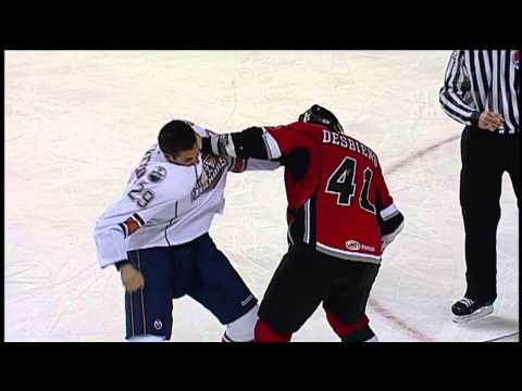 Hockey Fight: Chris VandeVelde vs Guillaume Desbiens