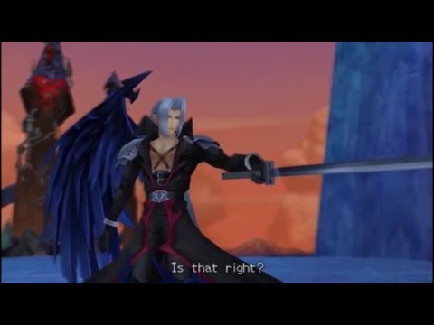 Kingdom Hearts II Final Mix - Sephiroth Boss Battle + Cutscene Cloud vs Sephiroth