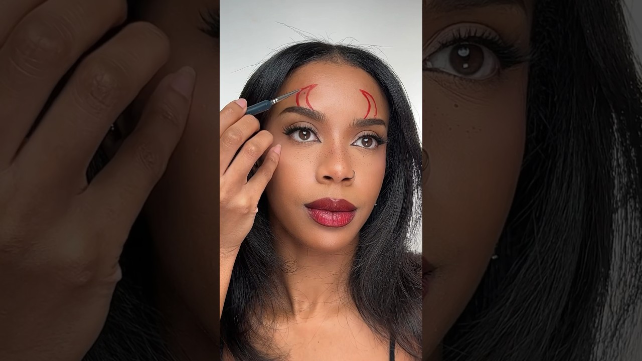 Easy Halloween Makeup Hack! 👹DEVIL HORNS