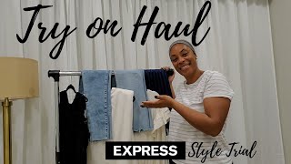 try on haul with Express Style Trial | Sit Down with Dee