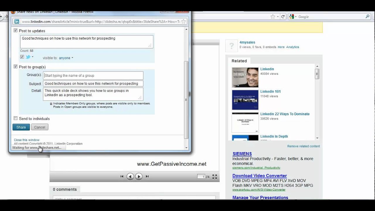 How to use Linkedin and the SlideShare Network To Market Your Business