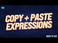 TIME SAVING After Effects Copy Paste Expression Adobe After Effects Tutorial