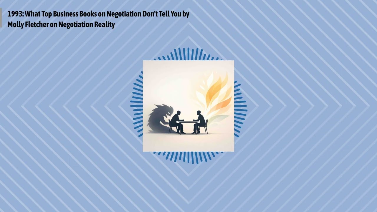 1993: What Top Business Books on Negotiation Don't Tell You by Molly Fletcher on Negotiation...