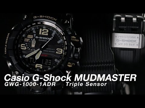 Casio G-Shock Mudmaster GWG-1000-1ADR Triple Sensor Digital Analog Dial Black Resin Band-1