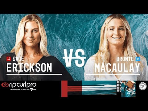 Sage Erickson vs. Bronte Macaulay - Round Two, Heat 2 - Rip Curl Women's Pro Bells Beach 2018